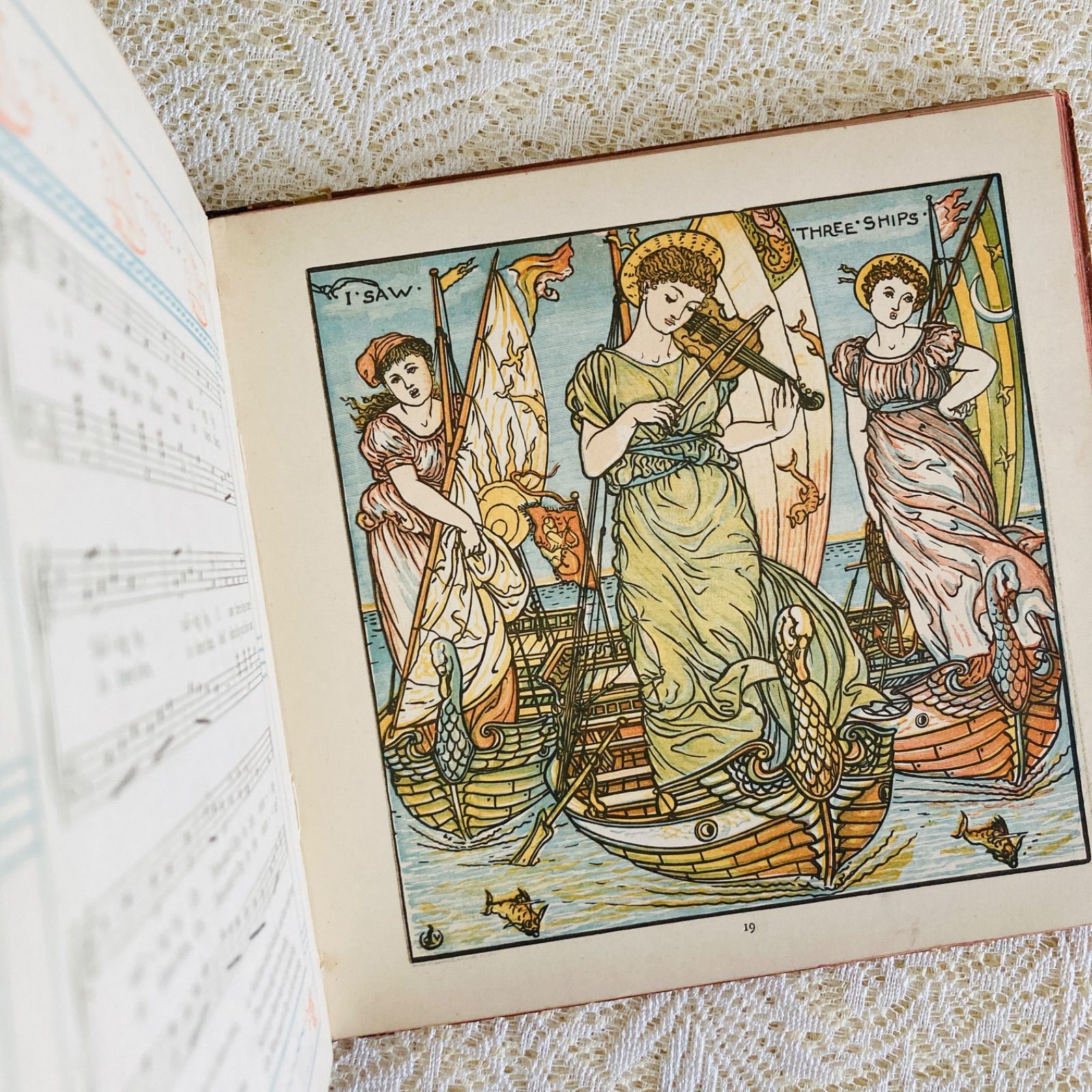 ウォルター・クレイン挿絵のアンティーク楽譜絵本 The Baby's Opera