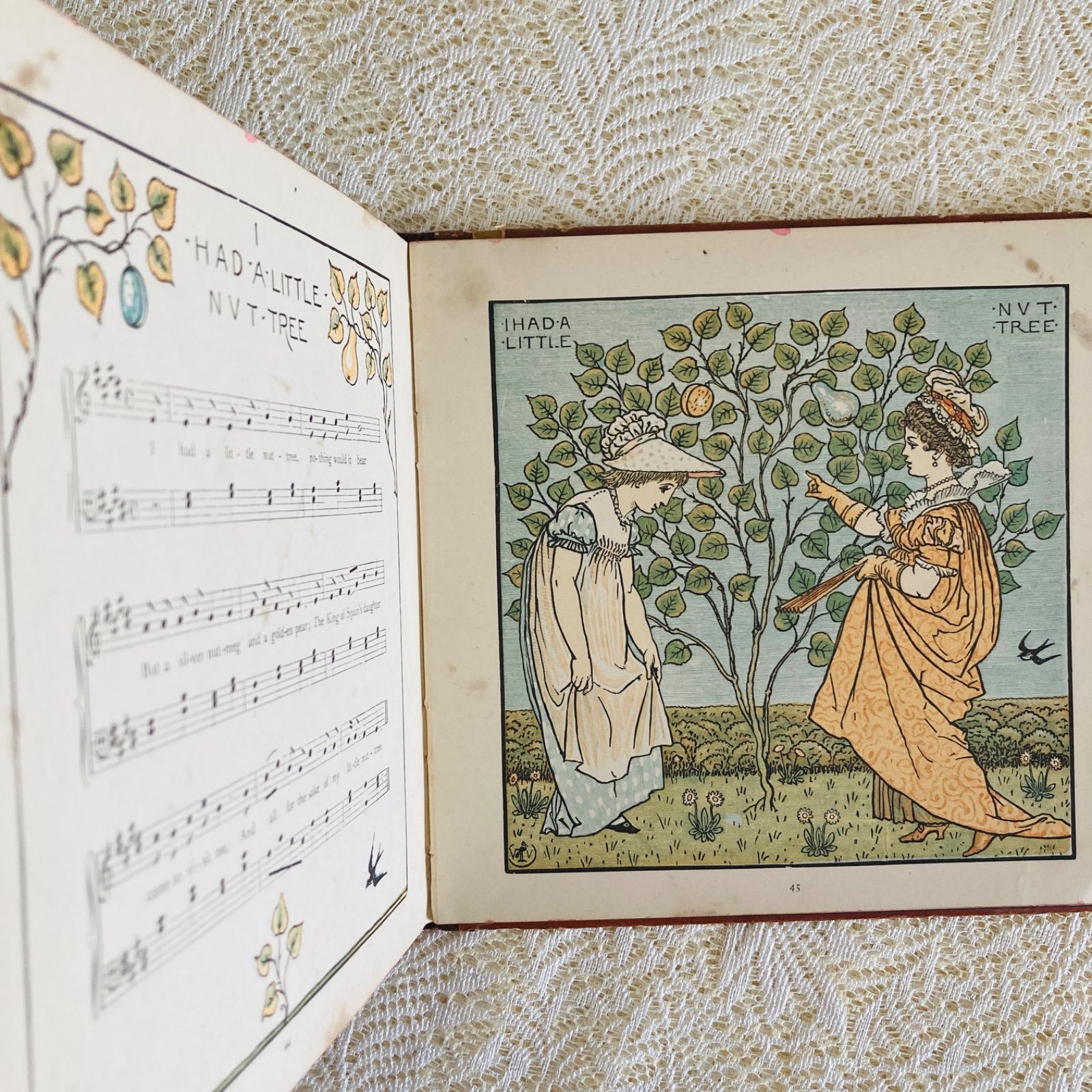 ウォルター・クレイン挿絵のアンティーク楽譜絵本 The Baby's Opera