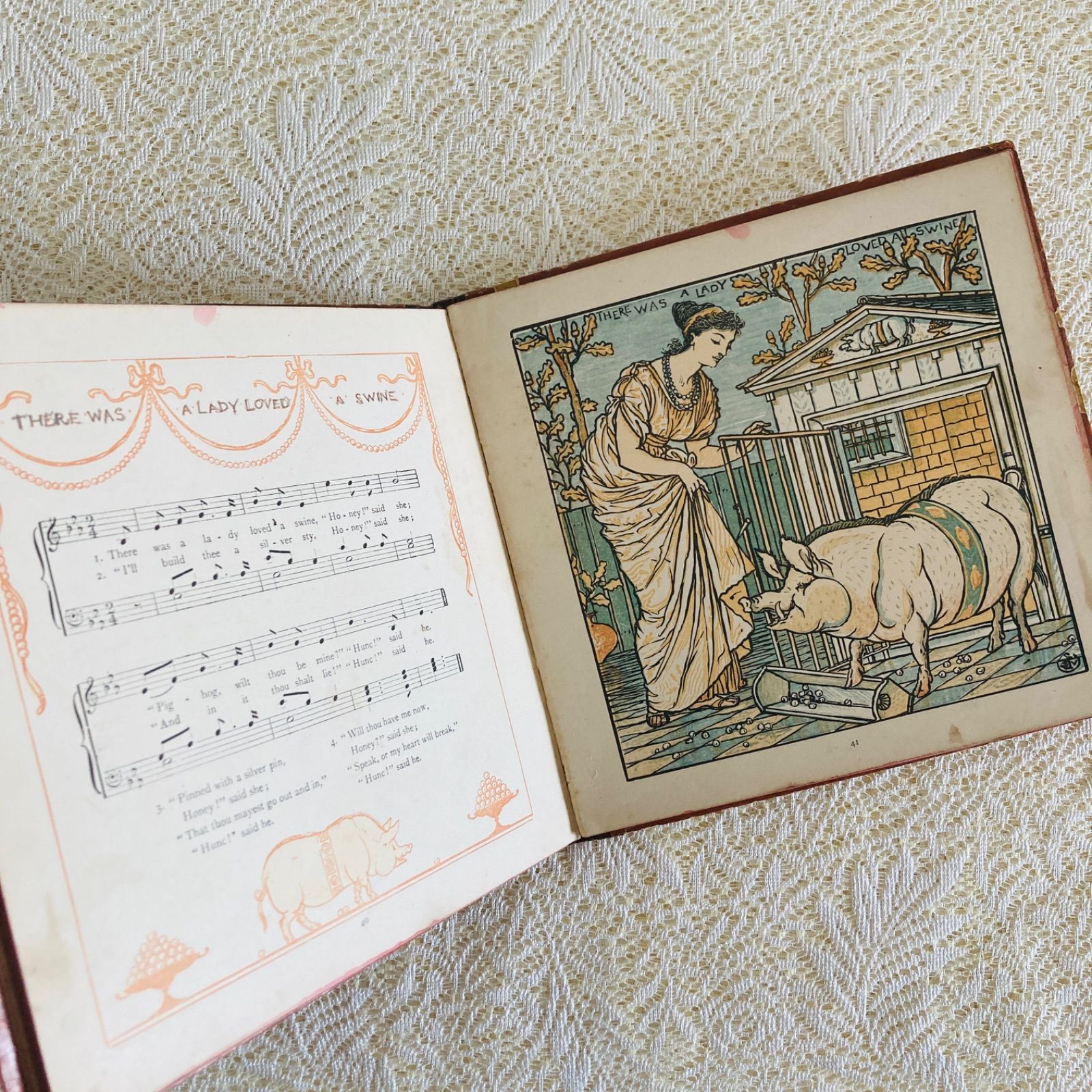 ウォルター・クレイン挿絵のアンティーク楽譜絵本 The Baby's Opera