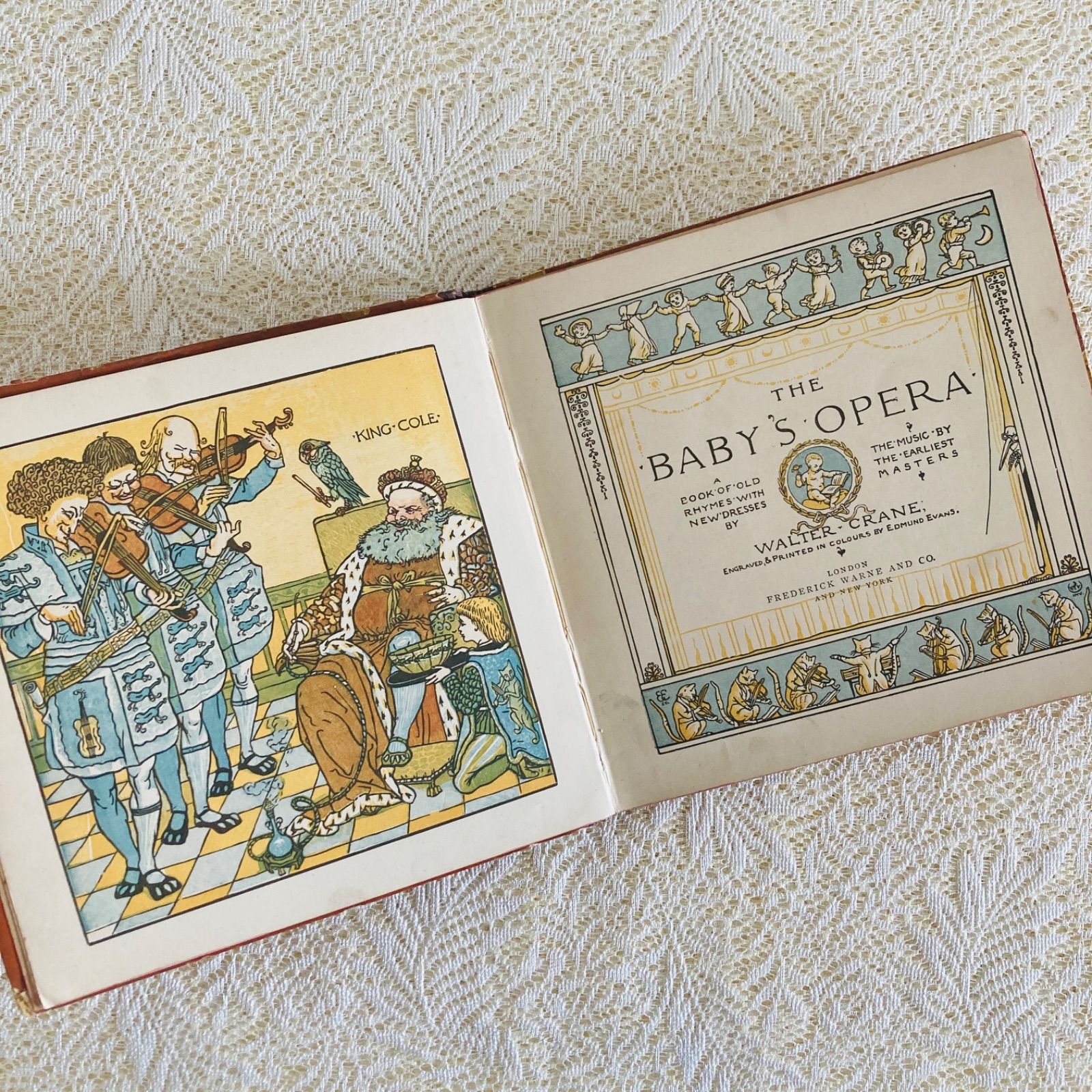 ウォルター・クレイン挿絵のアンティーク楽譜絵本 The Baby's Opera