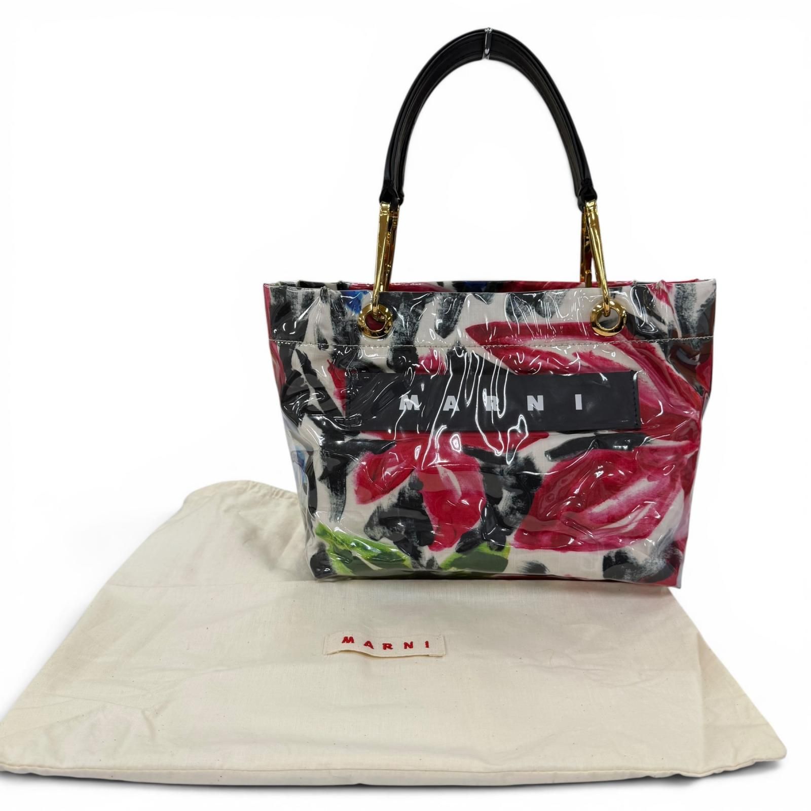 マルニ MARNI ハンドバッグ GLOSSY GRIP PVC/レザー マルチカラー 