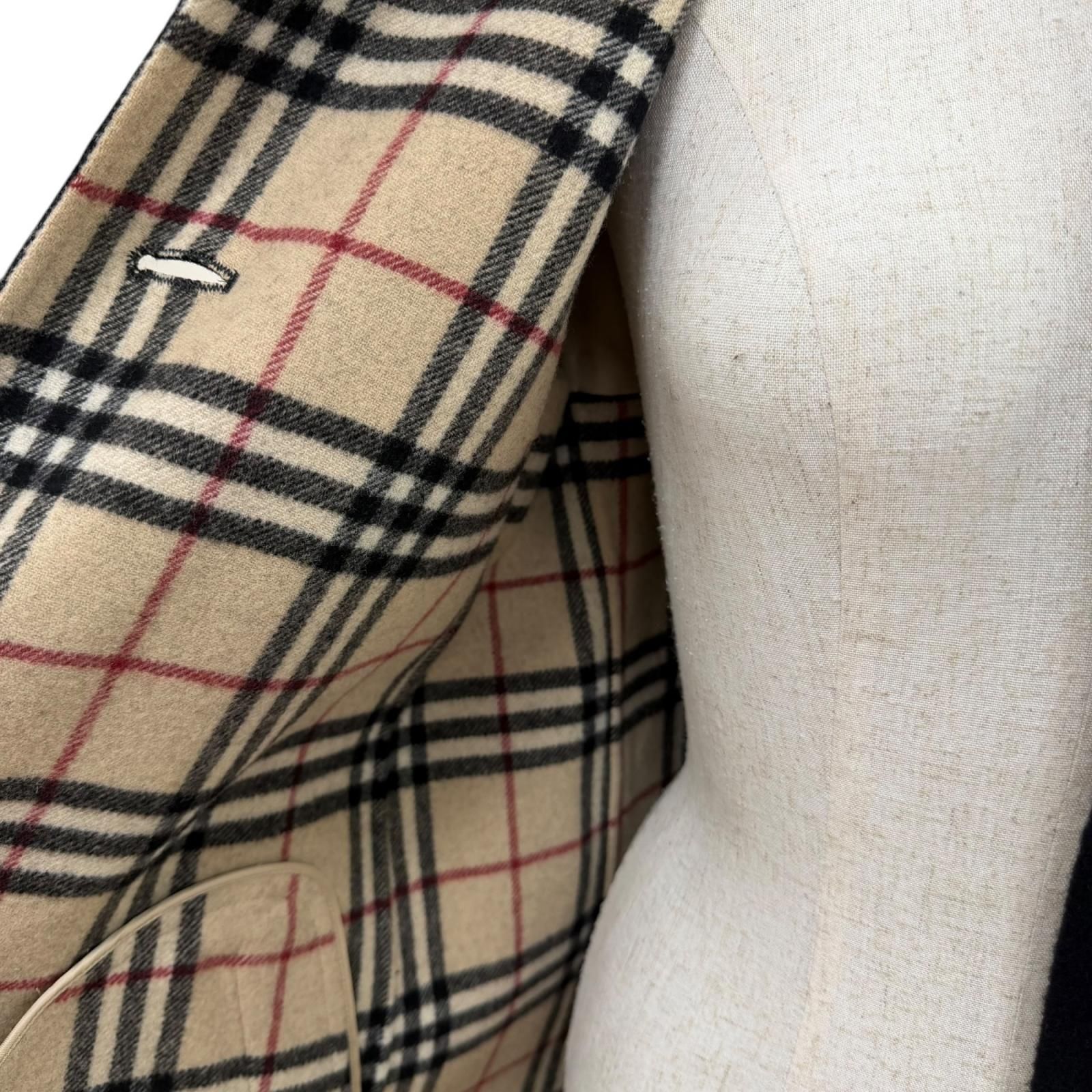 極美品☆BURBERRY LONDON バーバリーロンドン ウール カシミヤ混 裏地