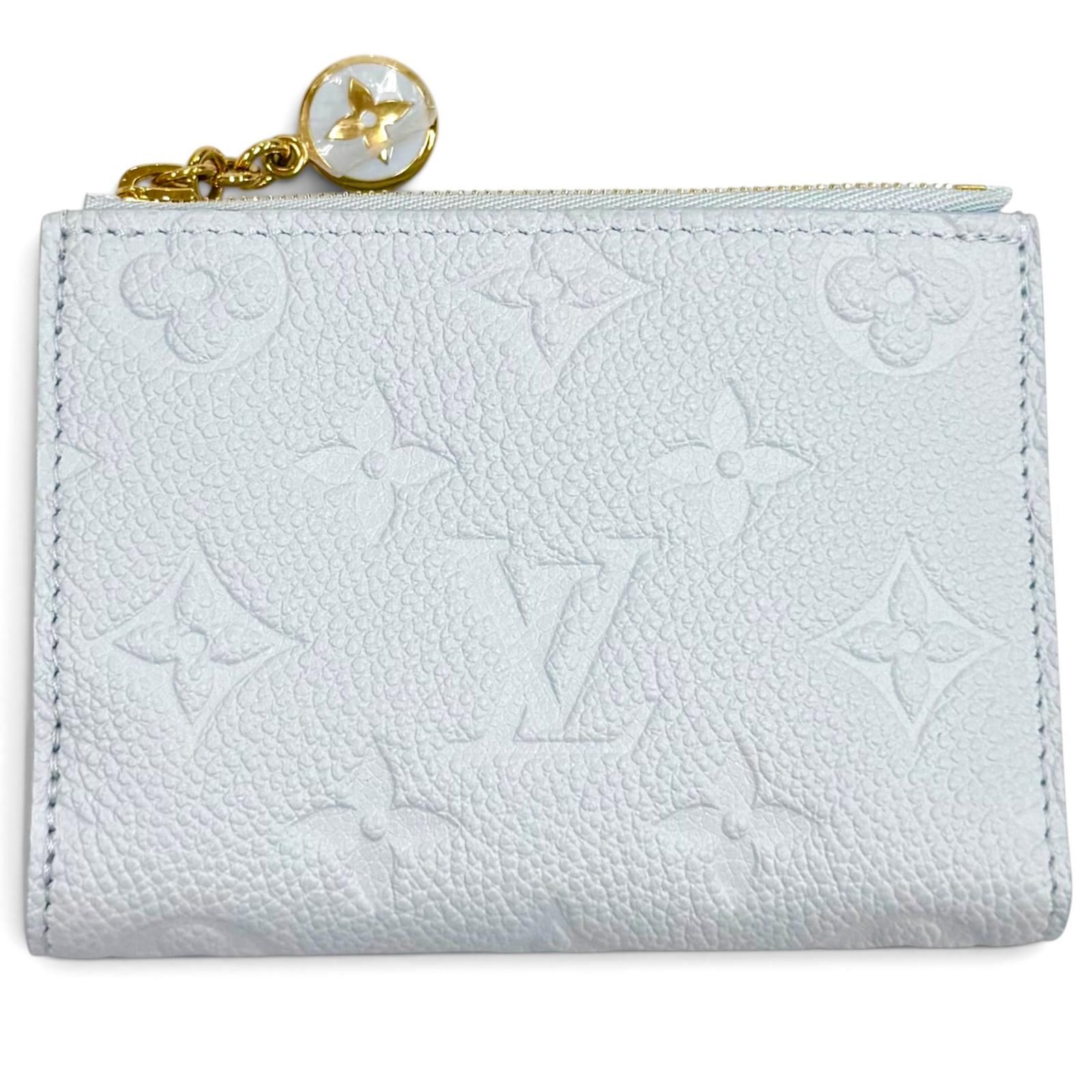 未使用品★LOUIS VUITTON ルイヴィトン M14654 ポルトフォイユ リサ モノグラムアンプラント アズールブルー 二つ折り財布 箱・保存袋付