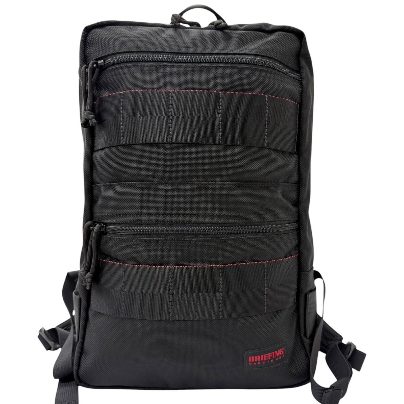極美品□BRIEFING ブリーフィング SQ PACK エスキューパック A4収納可能 リュックサック デイパック バックパック ブラック USA製 メンズ 27,000円