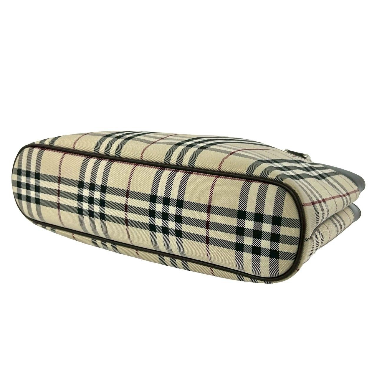 極 美品 BURBERRY バーバリー ノバチェック 柄 ロゴ プレート 金具