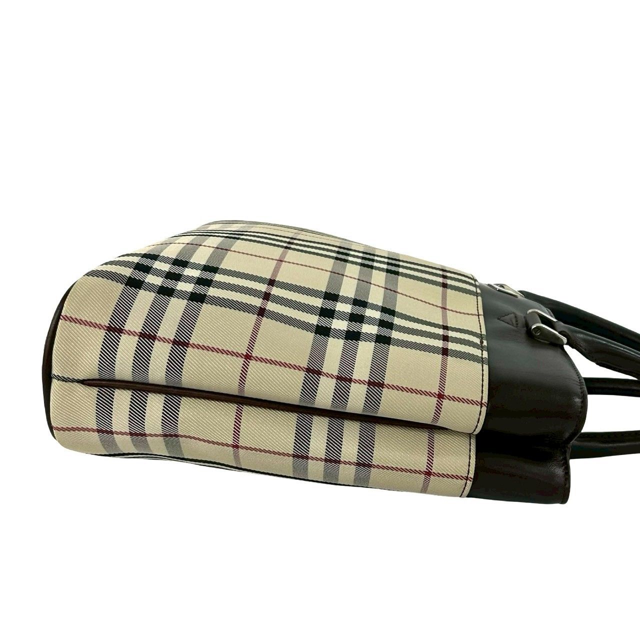 極 美品 BURBERRY バーバリー ノバチェック 柄 ロゴ プレート 金具