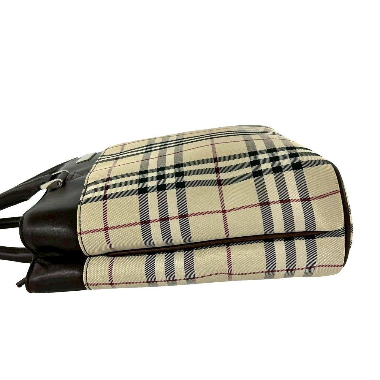 極 美品 BURBERRY バーバリー ノバチェック 柄 ロゴ プレート 金具