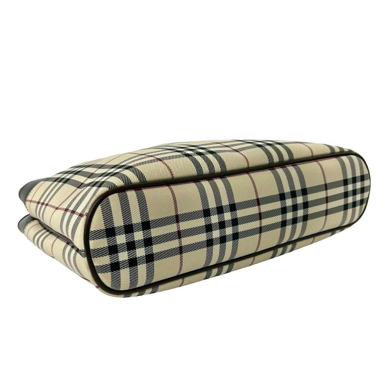 極 美品 BURBERRY バーバリー ノバチェック 柄 ロゴ プレート 金具