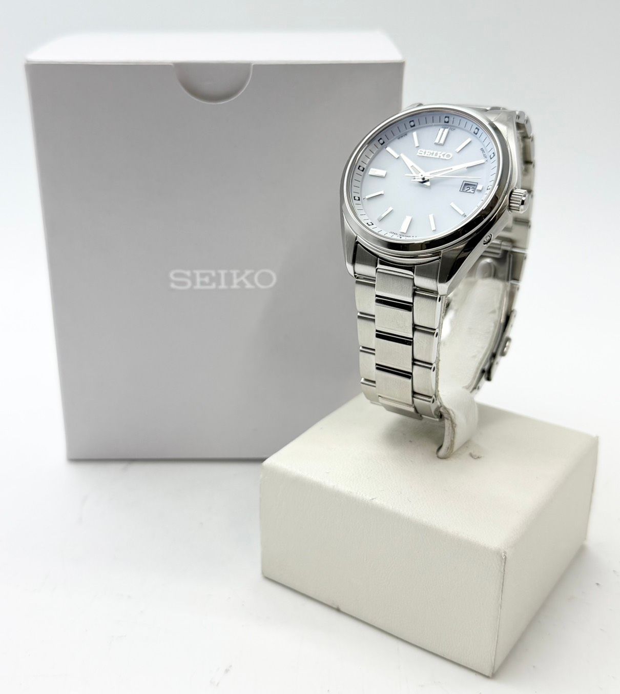 SEIKO　セイコー　セイコーセレクション　SBTM317　5D0921　ホワイト　稼働品　電波ソーラー　腕時計
