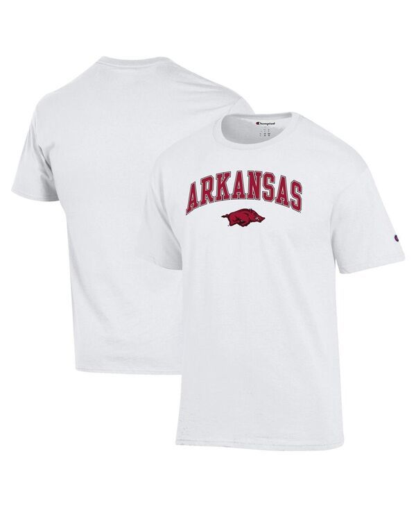 チャンピオン メンズ トップス Tシャツ ロゴ Champion Mens White Arkansas Razorbacks Arched Logo TShirt White ホワイト