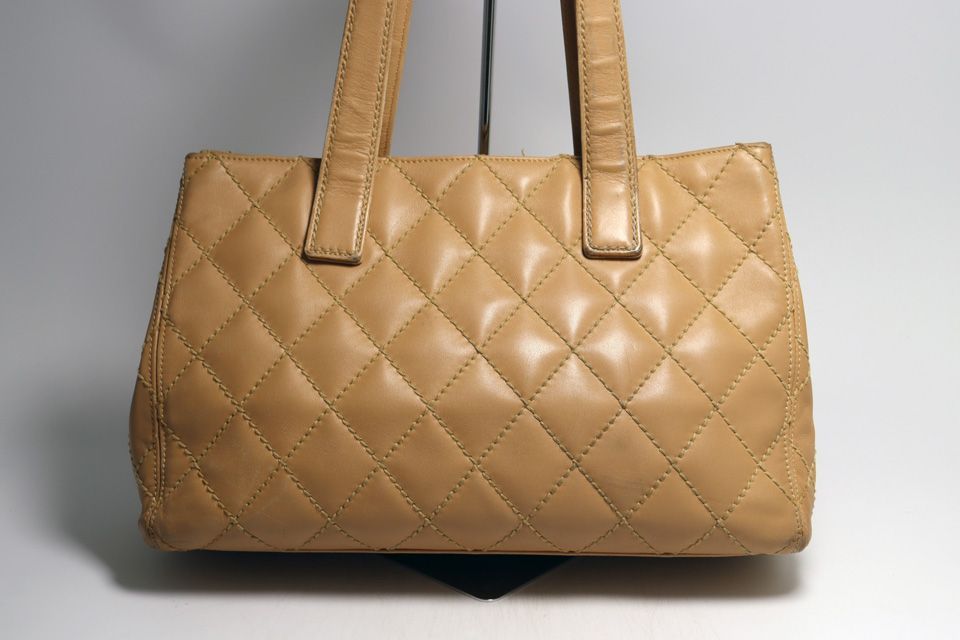 □CHANEL ワイルドステッチ レザー トートバッグ シャネル □0621pi706