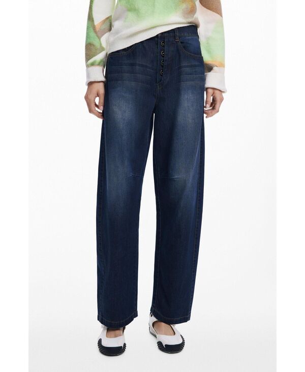 デジグアル レディース ボトムス デニムパンツ ジーンズ Desigual Womens Long Balloon Jeans Dark blue ブルー