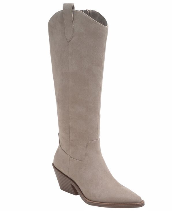 ワイルド ペアー レディース シューズ ブーツ・レインブーツ Wild Pair Womens Letitiaa Western Boots Beach Khaki Microsuede カーキ