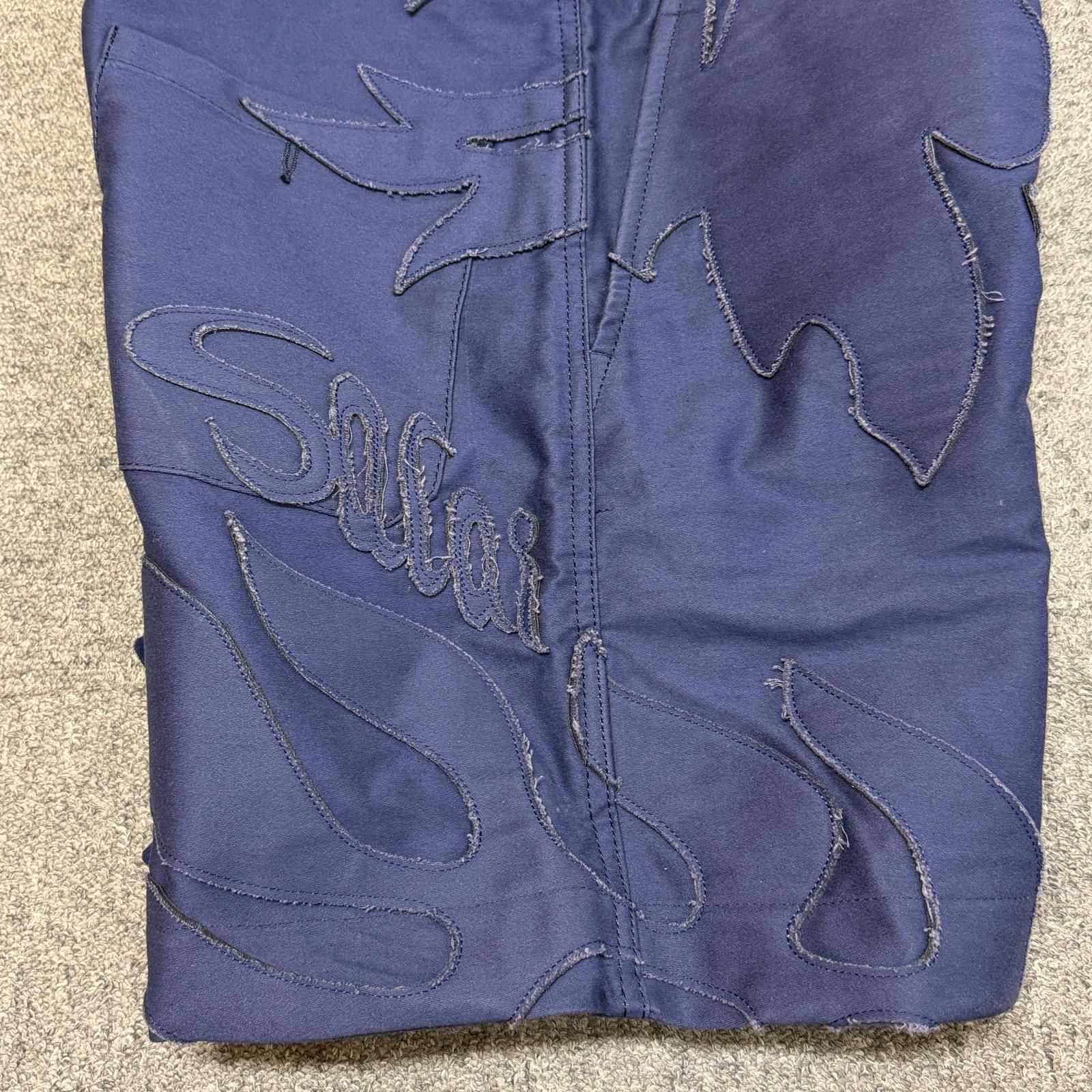 sacai Floral Embroidered Patch Suiting Shorts フラワーパッチ