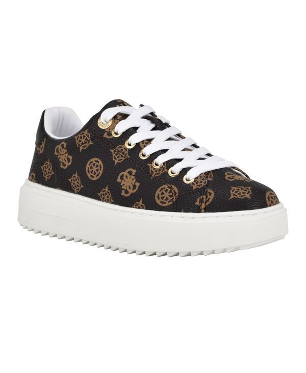 ゲス レディース シューズ スニーカー プラットフォーム レース GUESS Womens Denesa Treaded Platform LaceUp Sneakers Dark Brown Log 19,225円