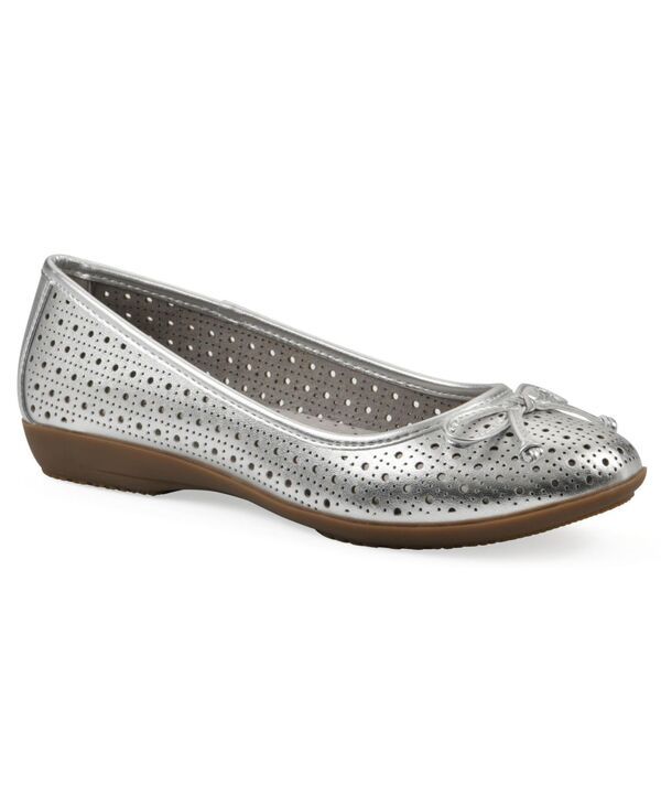 クリフバイホワイトマウンテン レディース シューズ パンプス Cliffs by White Mountain Womens Cheryl Ballet Round Toe Flatsilver Me