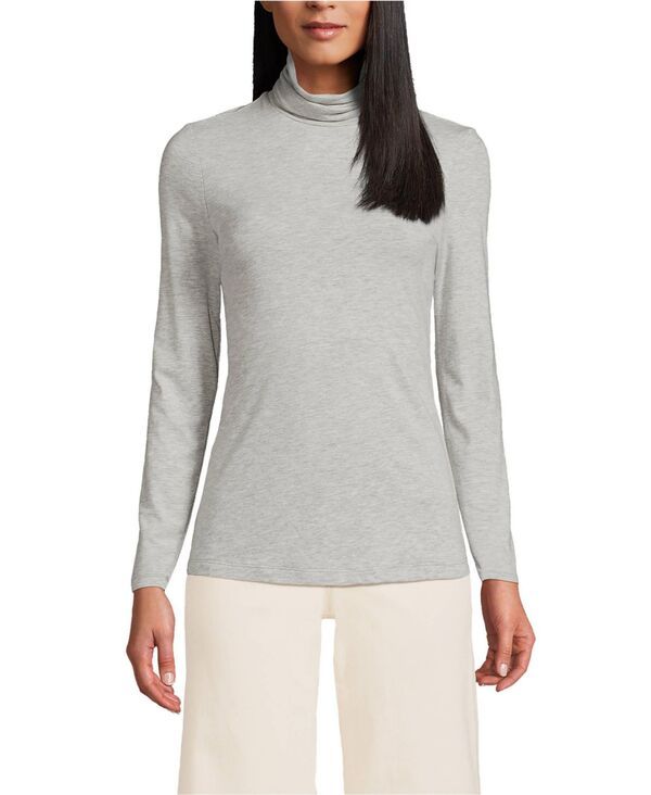 ランズエンド レディース トップス シャツ タートルネック ジャージー Lands End Womens Lightweight Jersey Skimming Long Sleeve Turtlen