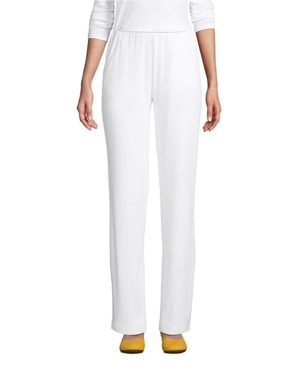 ランズエンド レディース ボトムス カジュアルパンツ ニット Lands End Womensport Knit High Rise Pants White ホワイト