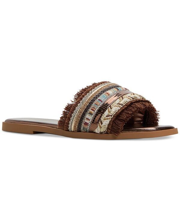 アルド レディース シューズ サンダル ALDO Womens Coralya Embellished Flat Sandals Cognac Woven