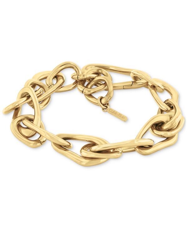 カルバンクライン レディース アクセサリー ブレスレット・バングル・アンクレット Tシャツ Calvin Klein Stainlessteel Statement Link Bracelet Gol