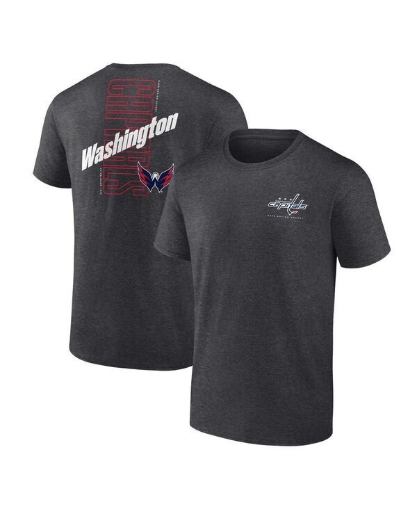 ファナティクス メンズ トップス Tシャツ キャップ Fanatics Mens Heather Charcoal Washington Capitals Backbone Tshirt Heathe
