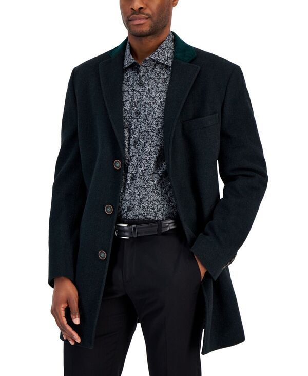 タリア メンズ アウター ジャケット・ブルゾン ウール コート Tallia Mens ThreeButton Wool Blend Overcoat Dark Green Olive グリーン