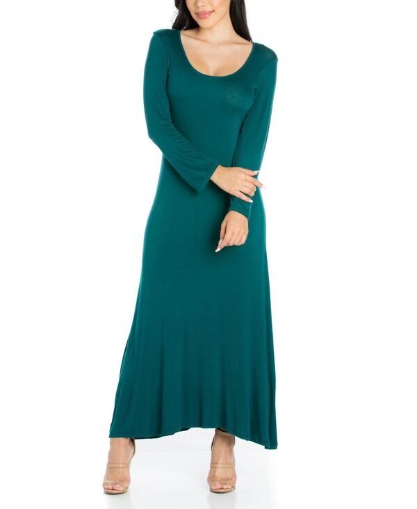 24 セブンコンフォート レディース トップス ワンピース マキシ 24seven Comfort Apparel Womens Long Sleeve Maxi Dress Forest フォレスト 13,675円