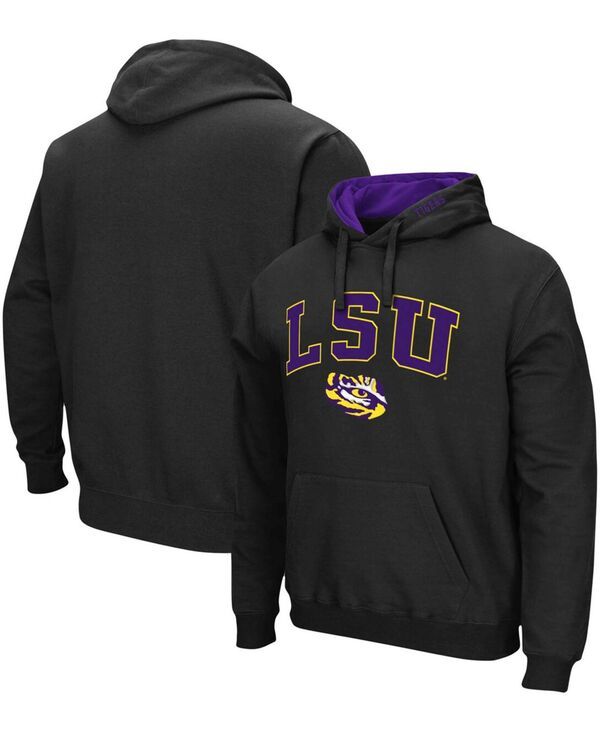 コロシアム メンズ アウター パーカー・スウェット ロゴ パーカー Colosseum Mens LSU Tigers Arch Logo 30 Pullover Hoodie Black ブラック