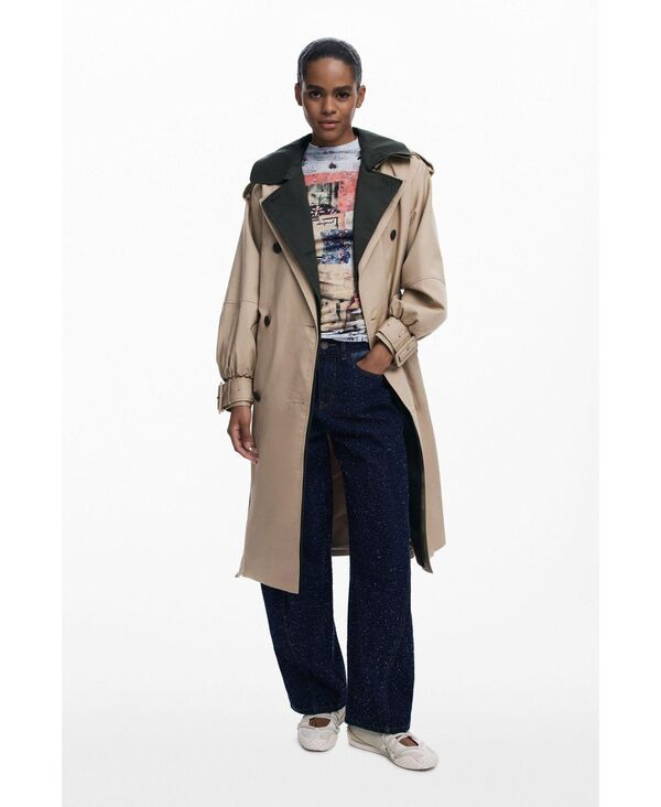 デジグアル レディース アウター ジャケット・ブルゾン コート Desigual Womens Doublelapel trench coat Off white オフホワイト 49,680円