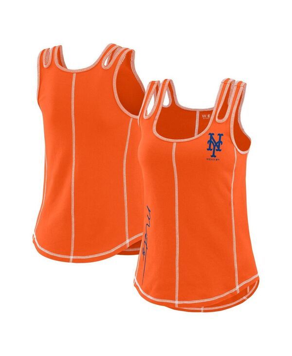 ウェア バイ エリン アンドルーズ レディース トップス タンクトップ コントラスト WEAR by Erin Andrews Womens Orange New York Mets Contrast 10,904円
