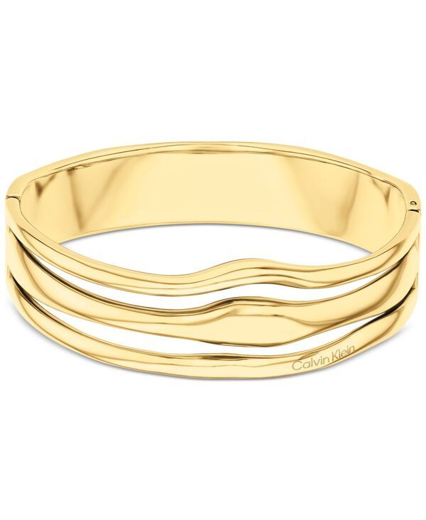 カルバンクライン レディース アクセサリー ブレスレット・バングル・アンクレット Tシャツ Calvin Klein Stainlessteel Wavy TripleRow Bangle Brace