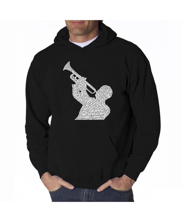 エルエーポップアート メンズ アウター パーカー・スウェット パーカー LA Pop Art Mens Word Art Hoodie All Time Jazz Songs Black ブラック