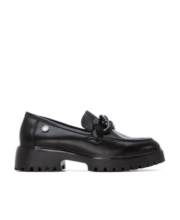 キシタイ レディース シューズ パンプス ローファー ヒール XTI Womens Casual Low Heel Penny Loafer Black ブラック