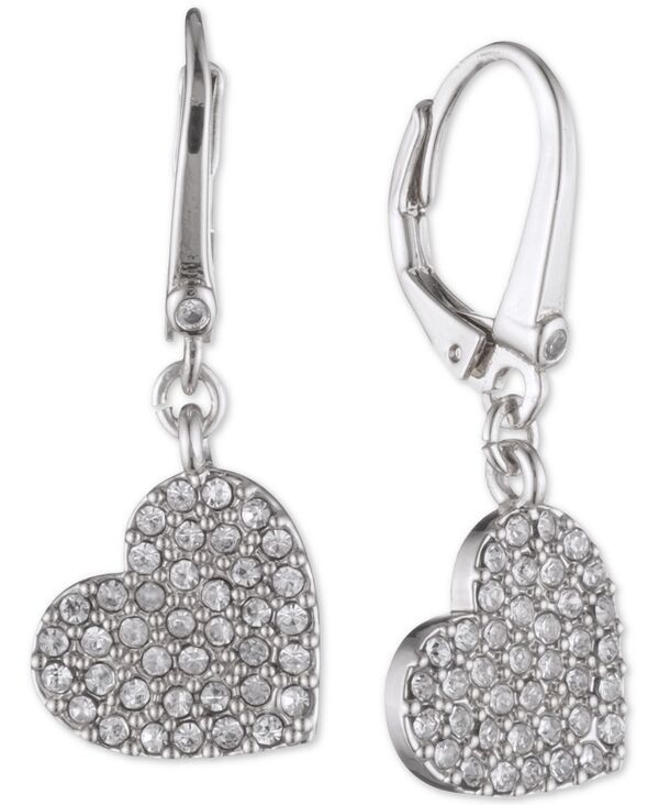 ダナ キャラン ニューヨーク レディース アクセサリー ピアス・イヤリング DKNY Crystal Heart Drop Lever Back Earrings Silver シルバー