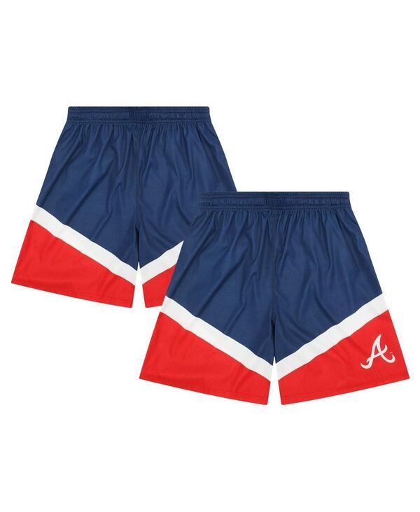 フォコ メンズ ボトムス ハーフパンツ・ショーツ ショートパンツ FOCO Mens NavyRed Atlanta Braves Color Blocked Shorts Navy Red ネイビー