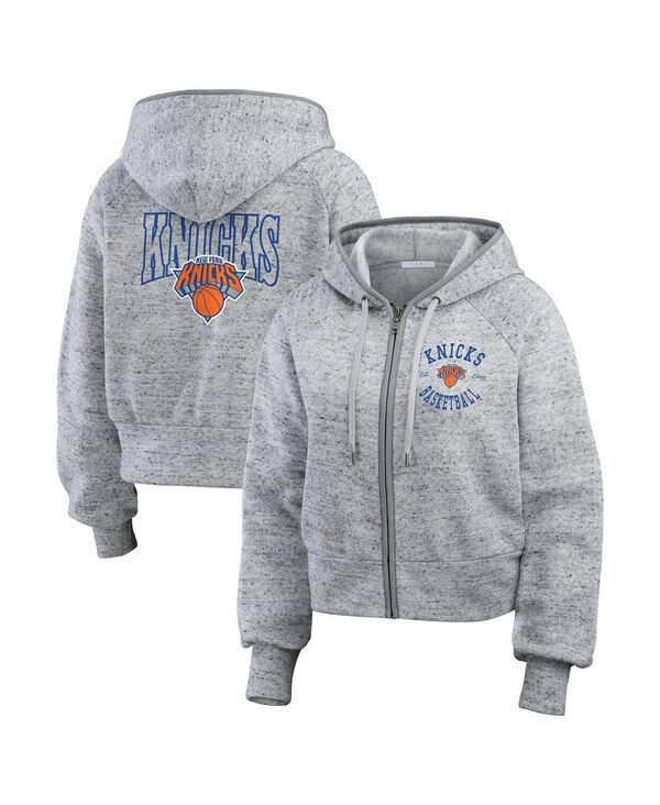 ウェア バイ エリン アンドルーズ レディース アウター パーカー・スウェット パーカー WEAR by Erin Andrews Womens Heather Gray New York Knick