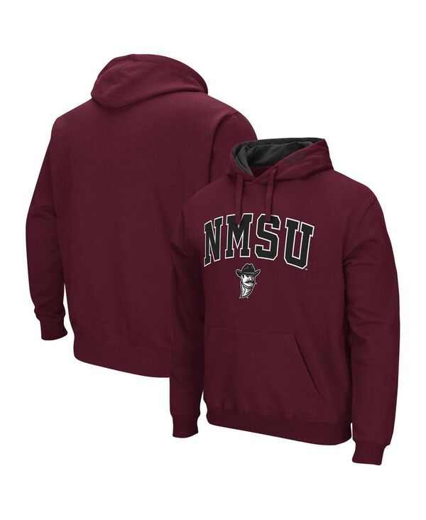 コロシアム メンズ アウター パーカー・スウェット ロゴ パーカー Colosseum Mens New Mexico State Aggies Arch And Logo Pullover Hood