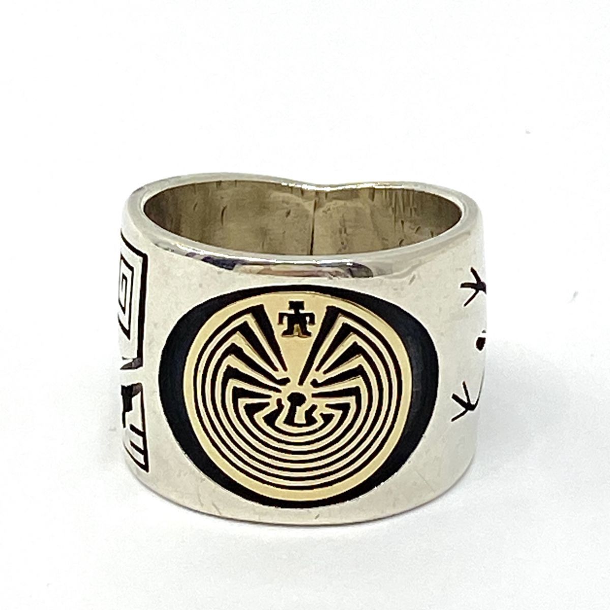 Jason Takala ジェイソン・タカラ Man In The Maze スターリングシルバー 14Kゴールド リング 指輪 約26〜27号 ※中古 45,370円