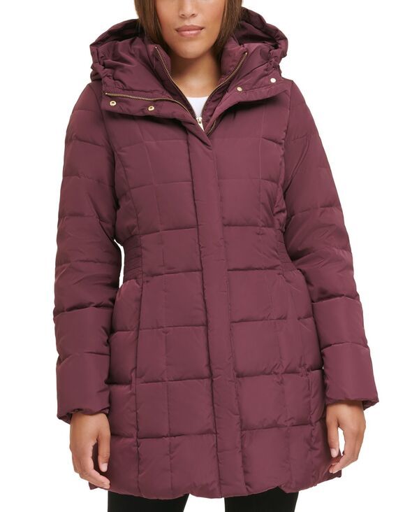 コールハーン レディース アウター ジャケット・ブルゾン コート ダウン Cole Haan Womens Hoodedown Puffer Coat Merlot