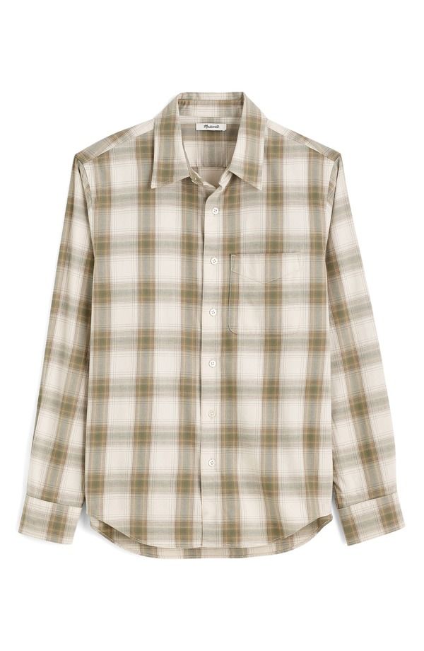 メイドウェル メンズ トップス シャツ Madewell Pale Dove Ombre Fade Plaid チェック