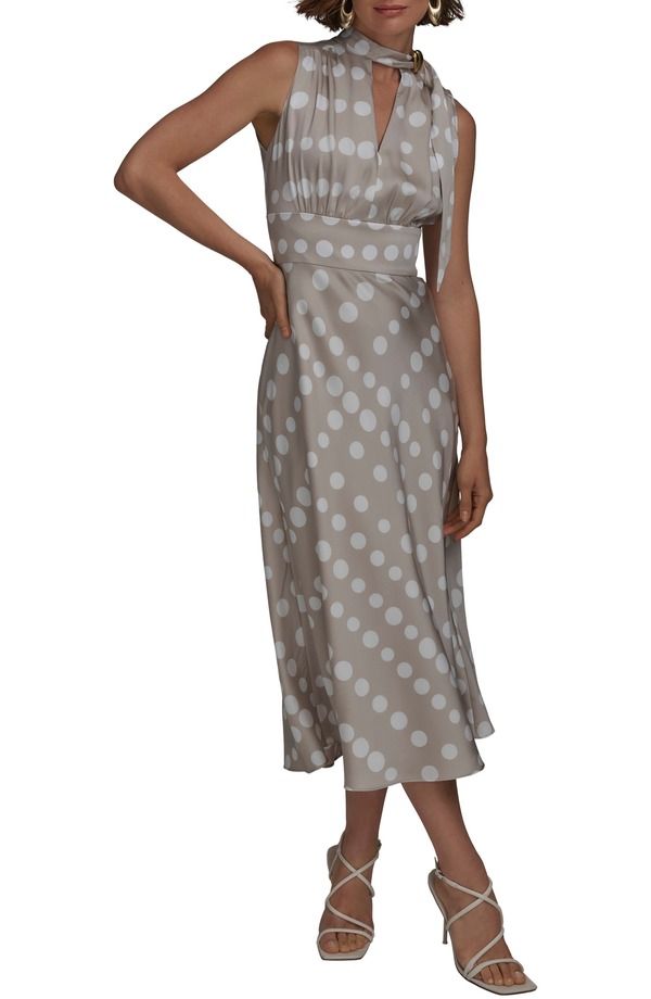 ダナ キャラン ニューヨーク レディース トップス ワンピース プリント ミディ ノースリーブ Donna Karanew York Print Scarf Sleeveless Midi Dress