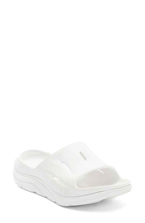 ホカオネオネ レディース シューズ サンダル HOKA Ora Recovery Slide 3 Sandal White White ホワイト