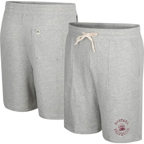 コロシアム メンズ ボトムス ハーフパンツ・ショーツ パイル ショートパンツ Mens Colosseum Heather Gray Montana Grizzlies Love To Hear Th