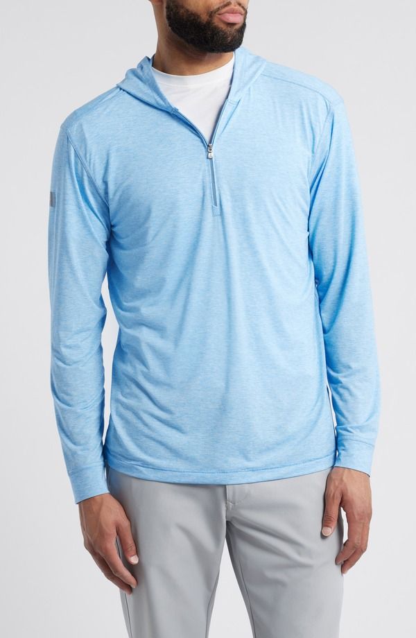 ジョニー オー メンズ アウター パーカー・スウェット ハーフジップ johnnieO Welsey Performance Half Zip Hoodie Maliblu