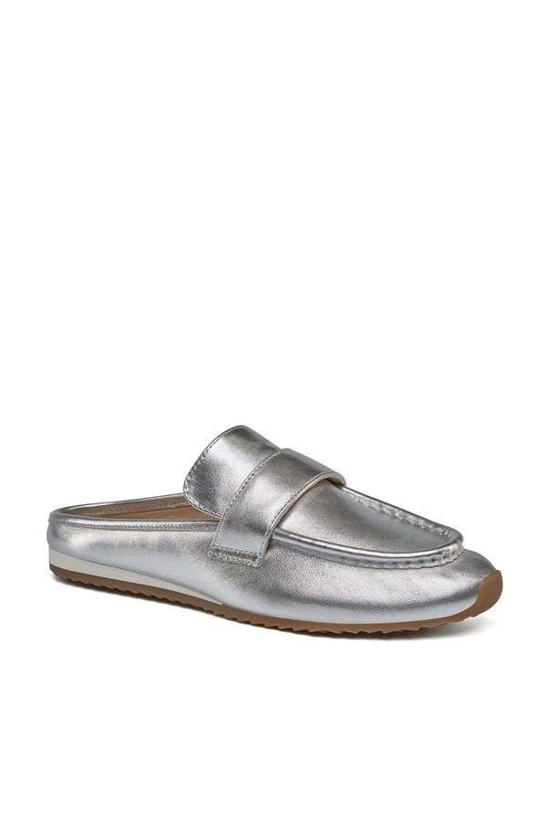 ジェースライズ レディース シューズ サンダル レザー JSlides Paula Leather Mule Silver シルバー