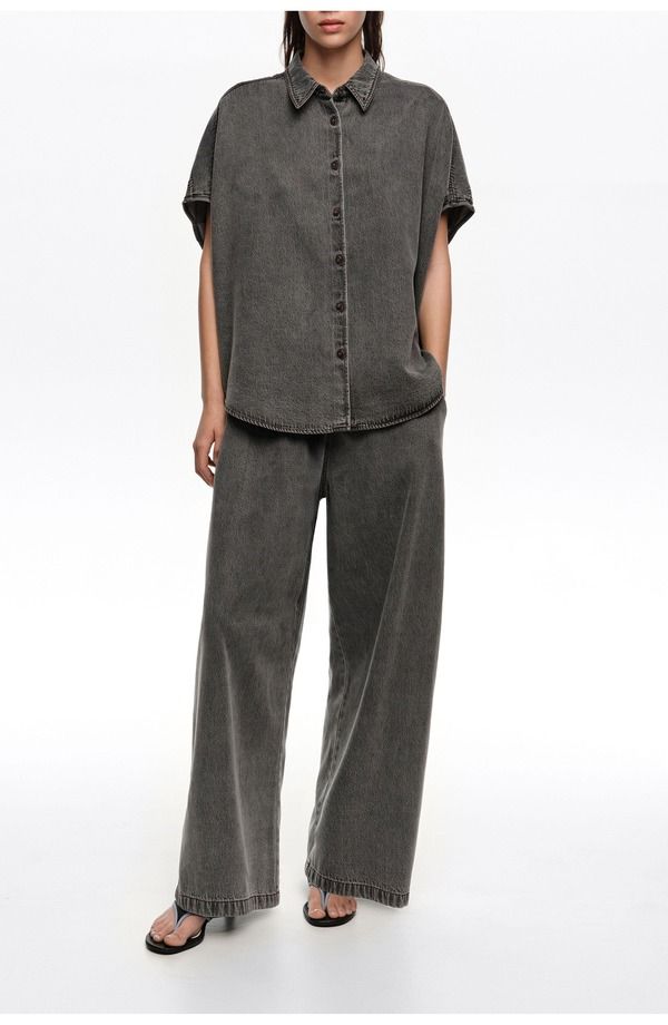 ビンバイローラ レディース ボトムス カジュアルパンツ Bimba y Lola Washed Fluid Jogger Trousers Washed Black ブラック
