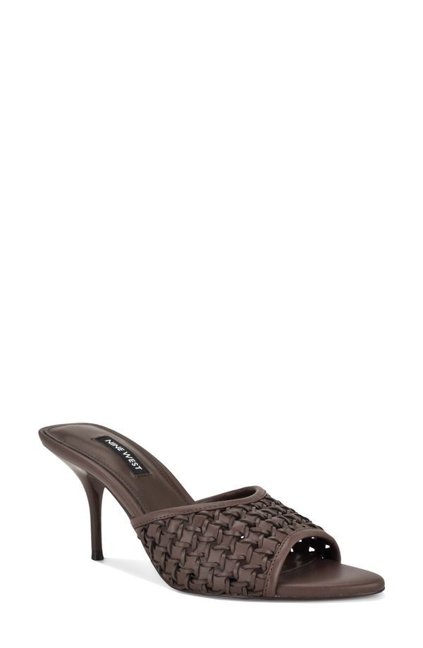 ナインウェスト レディース シューズ ヒール サンダル Nine West Kirela Woven Sandal Dark Brown ブラウン
