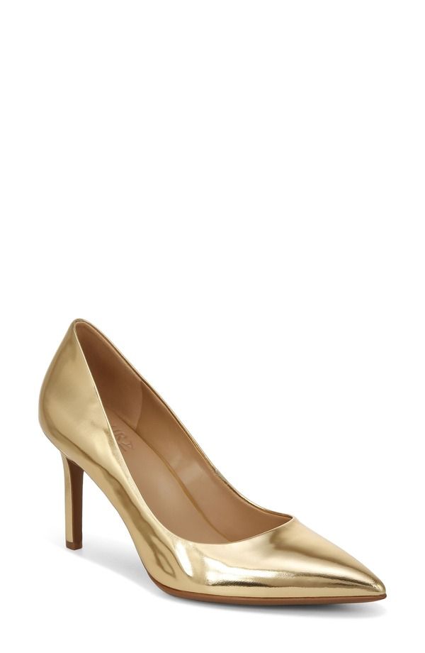 ナチュライザー レディース シューズ ヒール Naturalizer Anna Pointed Toe Pump Warm Gold Leather ゴールド