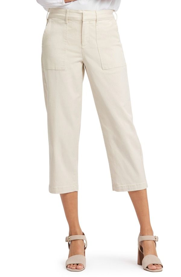エヌワイディージェイ レディース ボトムス レギンス ハイウエスト パンツ NYDJ Utility High Waist Cropants White Creek ホワイト 19,426円