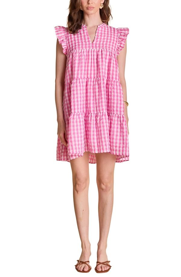 イングリッシュファクトリー レディース トップス ワンピース ティアード ギンガムチェック ミニ ギンガム English Factory Gingham Check Tiered Minidress